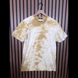 Talentless T Shirt Medium Mens Beige Ivory Tie Dye Short Sleeve Tee